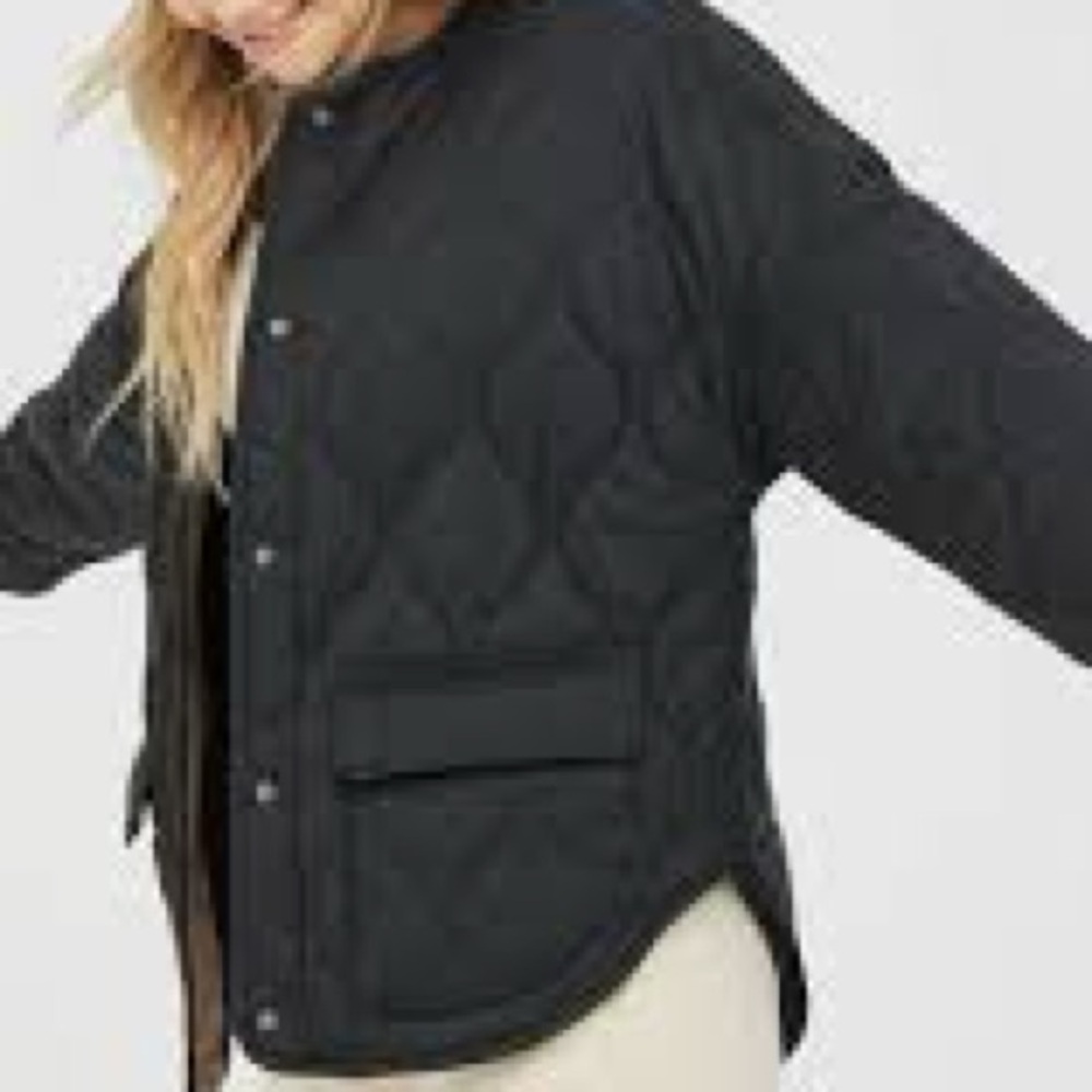 Aerie Offline Quilted Bomber Jacket Black Size S - Picture 6 of 6